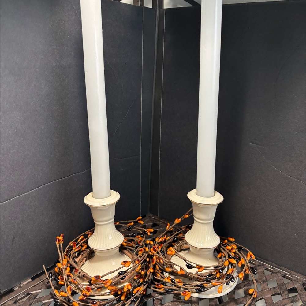 4 Candle Rings Orange/Black Berry - Picture 7 of 9